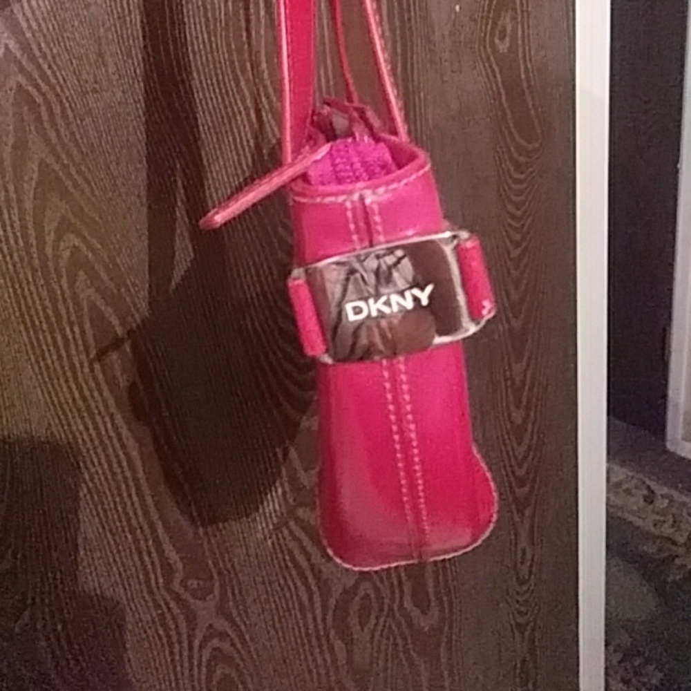 DKNY red purse.
